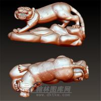十二生肖虎立体圆雕图（YHH-009)