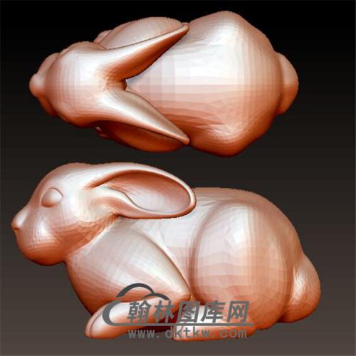 兔子立体圆雕图(YT-022)