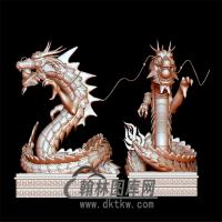 龙摆件立体圆雕图（YL-023)