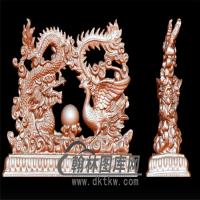 龙凤摆件立体圆雕图(YL-048)