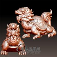龙龟摆件立体圆雕图（YL-019)