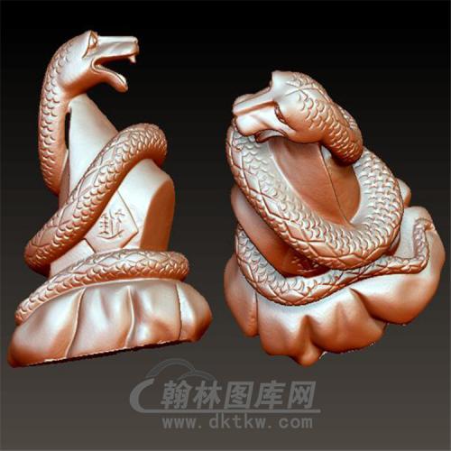十二生肖蛇立体圆雕图(YS-004)