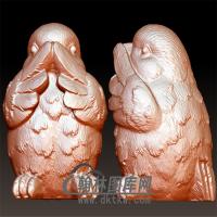 三不鸡立体圆雕图（YJ-015)