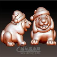 狗立体圆雕图(YG-063)