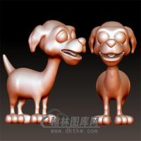 狗立体圆雕图(YG-075)
