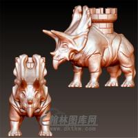 犀牛立体圆雕图(YDW-009)
