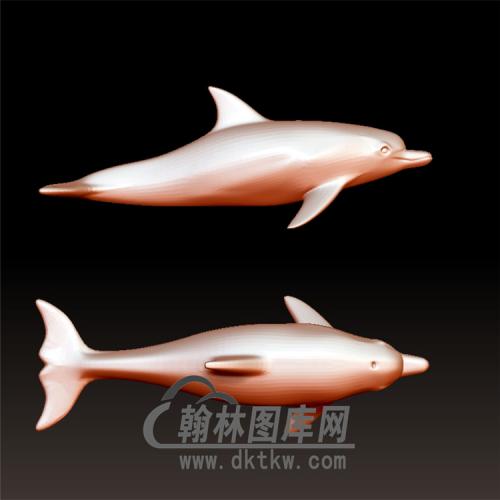 海豚立体圆雕图(YDW-041)