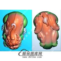 貔貅手把件扫描图精雕图（PX-077)