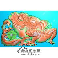财运亨通蟾蜍挂件有线精雕图（JC-015)