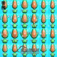 双面卡通十二生肖挂件精雕图（SX-050）带线