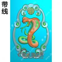 蛇挂件带线精雕图（GS-040)