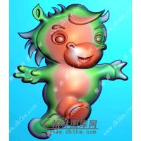 卡通马挂件精雕图（GM-088)