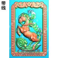 马上有钱46牌挂件带线精雕图（GM-087)