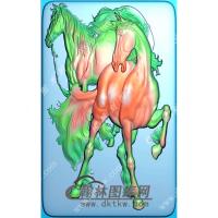 双马挂件精雕图（GM-163)