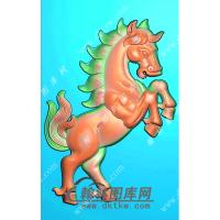 玉雕站马挂件精雕图（GM-121)
