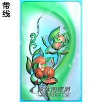 莲花46牌挂件带线精雕图（HLN-101)
