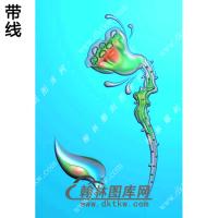 一枝独秀莲蓬46牌挂件带线精雕图（HLN-094)
