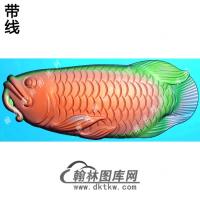金龙鱼把件带线精雕图（GJY-168)