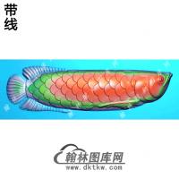 玉雕金龙鱼手把件精雕图（GJY-193)