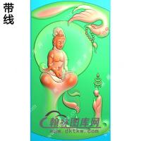 凤凰观音挂件带线精雕图（CGY-022)