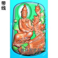 玉雕凤凰观音挂件带线精雕图（CGY-025)