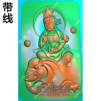 普贤菩萨挂件带线精雕图（PXF-075)