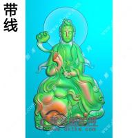 普贤菩萨挂件带线精雕图（PXF-158)