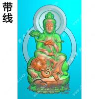 普贤菩萨挂件带线精雕图（PXF-179)