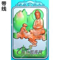 双龙牌头悟道送子观音挂件精雕图（SZ-033)
