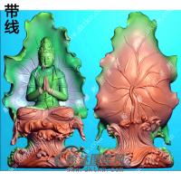 莲花观音双面扫描图精雕图（ZGY-455)