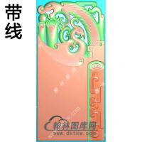 玉雕仿古龙凤挂件带线精雕图（GLF-124)