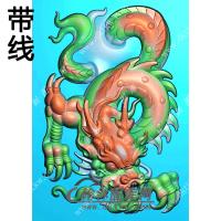 盘龙46牌挂件带线精雕图（GLF-161)