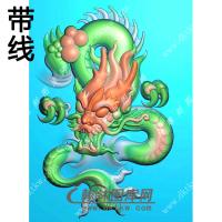 盘龙46牌挂件带线精雕图（GLF-162)