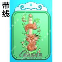 盘龙柱子盘龙挂件带线精雕图（GLF-149)