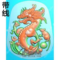 望子成龙挂件带线精雕图（GLF-201)