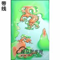山水盘龙46牌带线精雕图（LF-439)