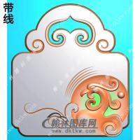 玉雕仿古凤凰挂件带线精雕图（GLF-040)