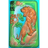 凹底老虎挂件带线精雕图（GH-107）