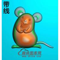 卡通生肖鼠带线精雕图（GS-025）