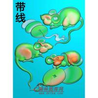 老鼠挂件带线精雕图（GS-037）