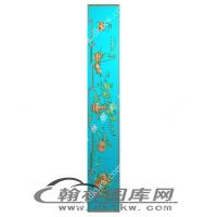 花鸟顶箱柜牙板精雕图（MM-045）