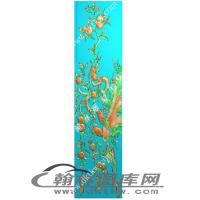 石榴仓板精雕图（MM-011）