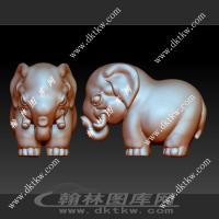 大象立体圆雕图（DWG-294）