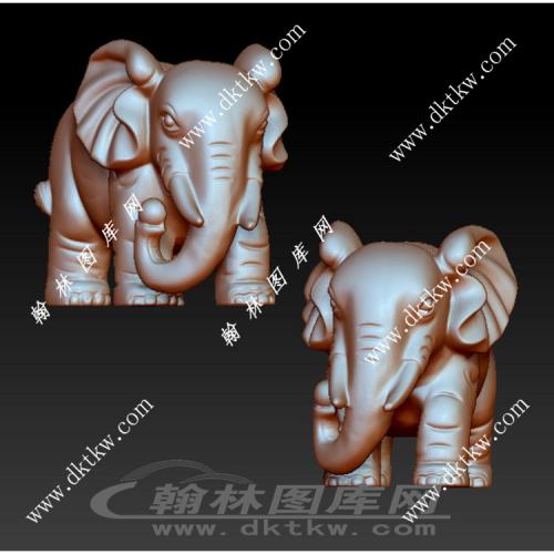 大象立体圆雕图（RNG-051）