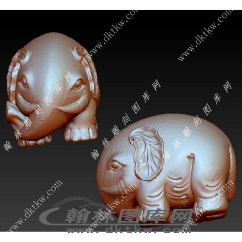 可爱大象立体圆雕图（YDS-013）