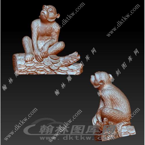 猴立体圆雕图（YDS-041）