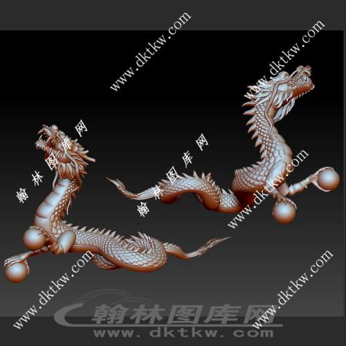 中国龙飞龙立体圆雕图（SKT-140）