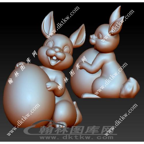 抱着蛋的兔子立体圆雕图（RNG-106）