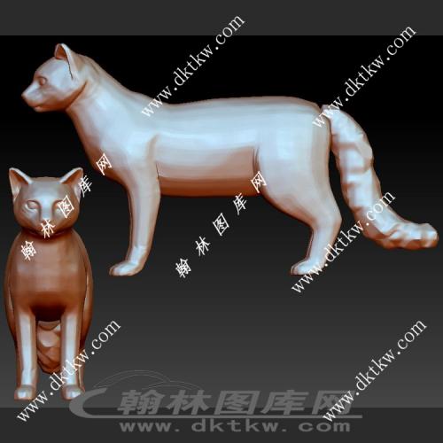 猫 动物模型立体圆雕图（SKT-155）