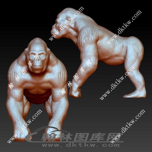 超写实黑猩猩 立体圆雕图（RNG-117）